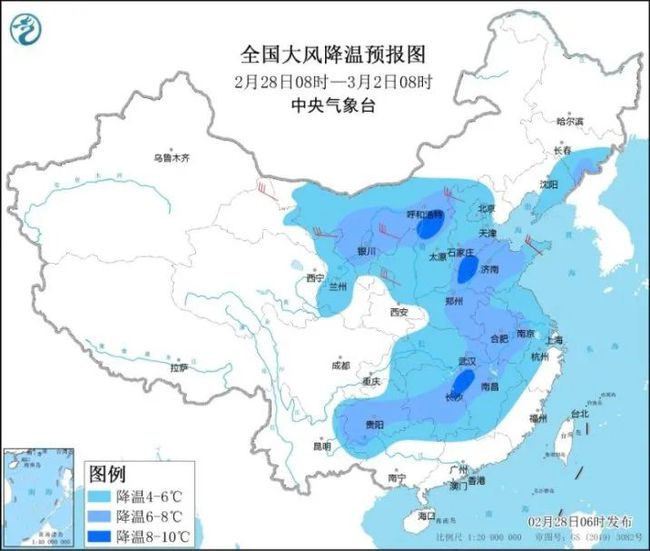 两股强大冷空气带来大幅降温和降雨