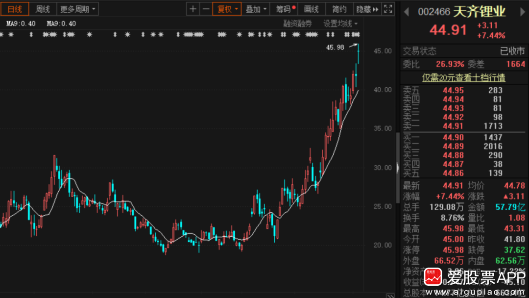 天齐锂业股票未来走势展望，能否持续上涨？